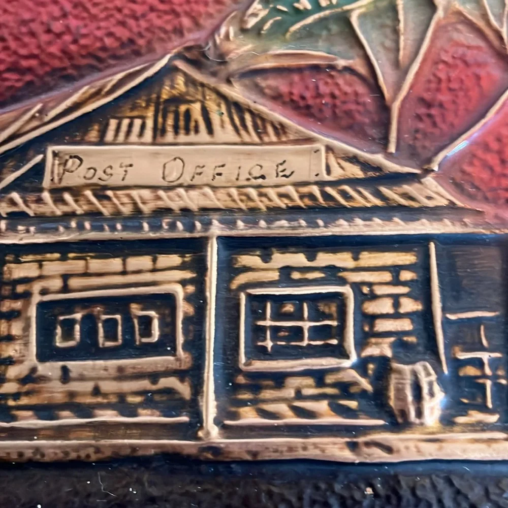 Vintage Copper craft 3D Wall Art in vintage frame Copper Metalware Plaques - Picture 7 of 12